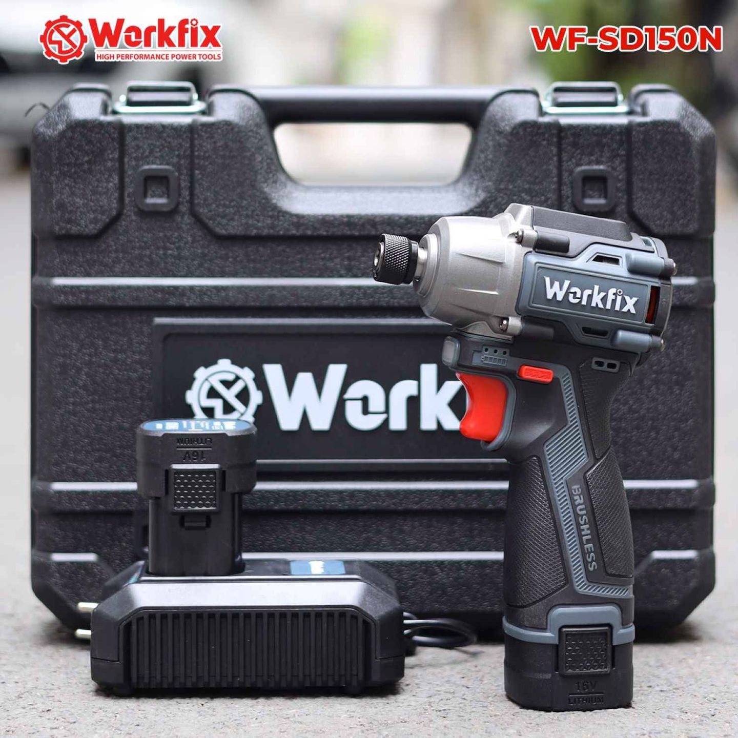 Máy Chuyên Vít Pin Workfix WF-SD150N 150Nm Động Cơ Không Chổi Than - Đầu Gài 6.35mm