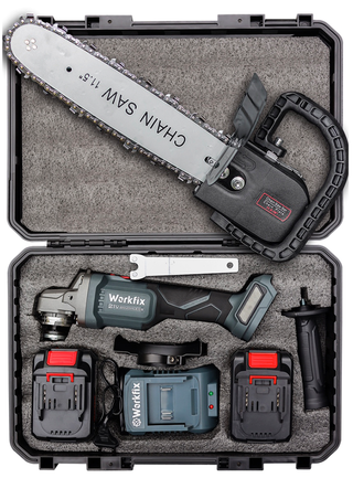 Trọn bộ 2 pin + Tặng kèm bộ cưa xích