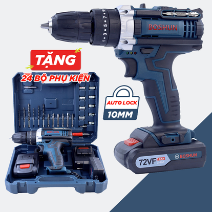 Máy khoan pin 3 chức năng Boshun 72V BS-7210MB